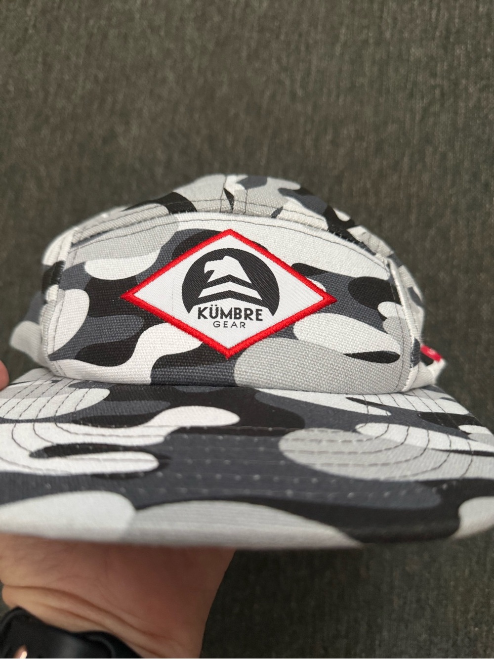 Kumbre Gear adult biking Gray Camo Cap - Black & White Camouflage adjustable new